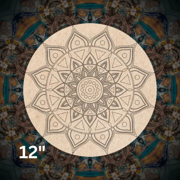 Pre Marked MDF Base ideal for Mandala and Lipan Art by BeamArt