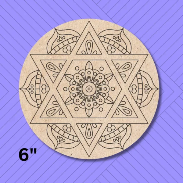 Pre-Marked MDF Base- Mandala Theme Design10 - DIY Craft- By BeamArt - Image 2