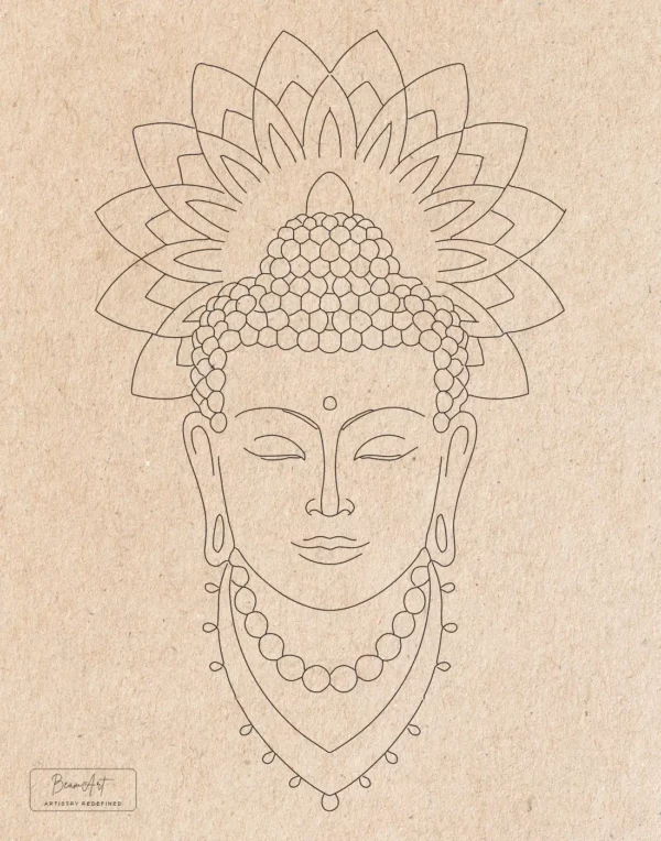 Pre Marked Mdf Base Spiritual Theme Buddha By BeamArt