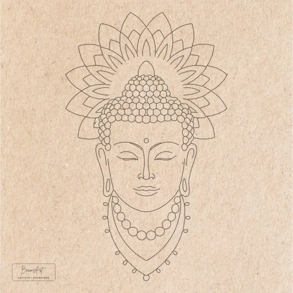 Pre Marked Mdf Base Spiritual Theme Buddha By BeamArt