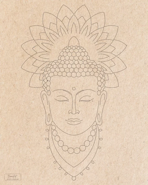 Pre Marked Mdf Base Spiritual Theme Buddha By BeamArt