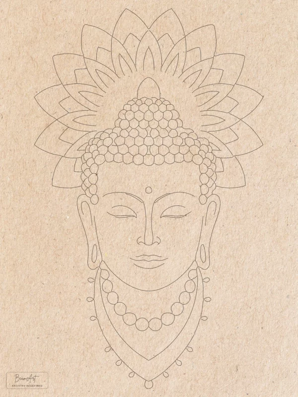 Pre Marked Mdf Base Spiritual Theme Buddha By BeamArt
