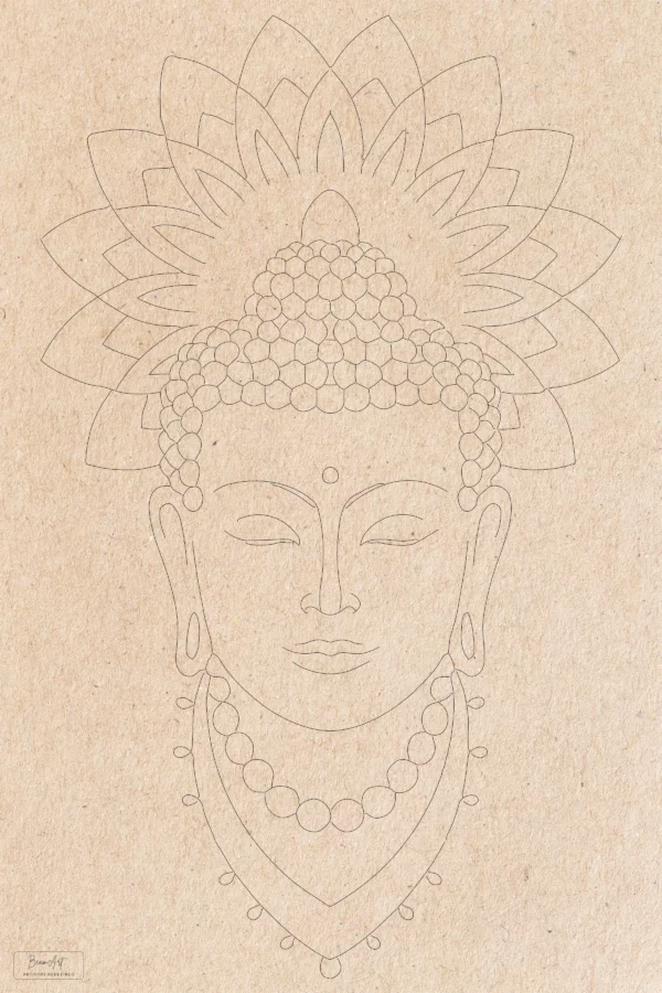 Pre Marked Mdf Base Spiritual Theme Buddha By BeamArt