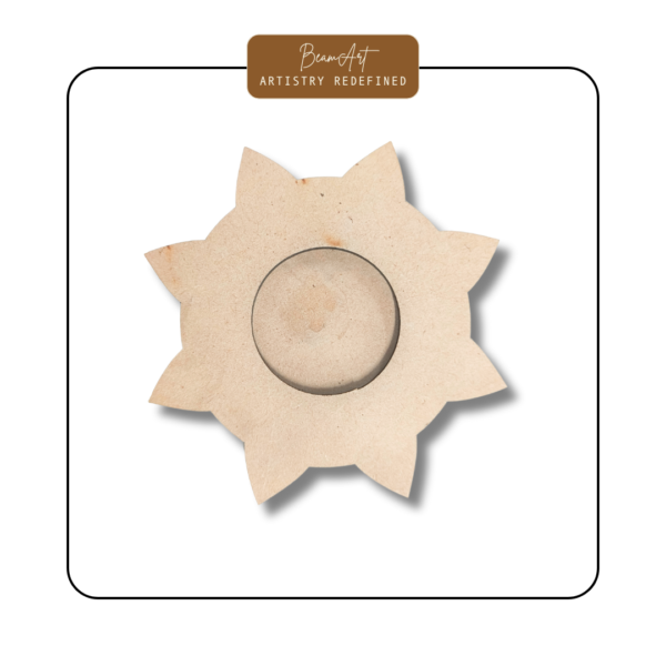 MDF Tealight holder - Flower Shaped By BeamArt