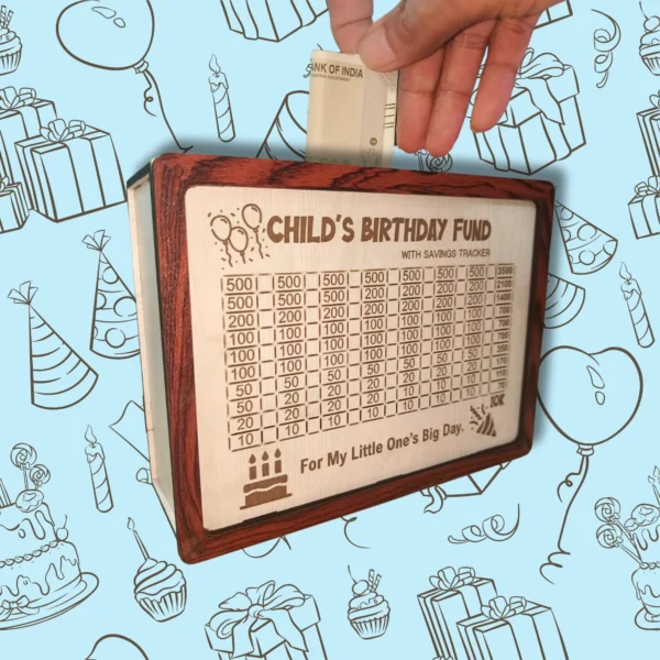 ₹ 10000 Childs Birthday Fund Box (Beige)
