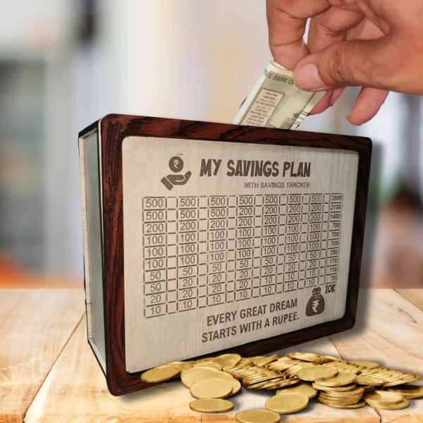 ₹ 10000 Savings Challenge Box (Beige)