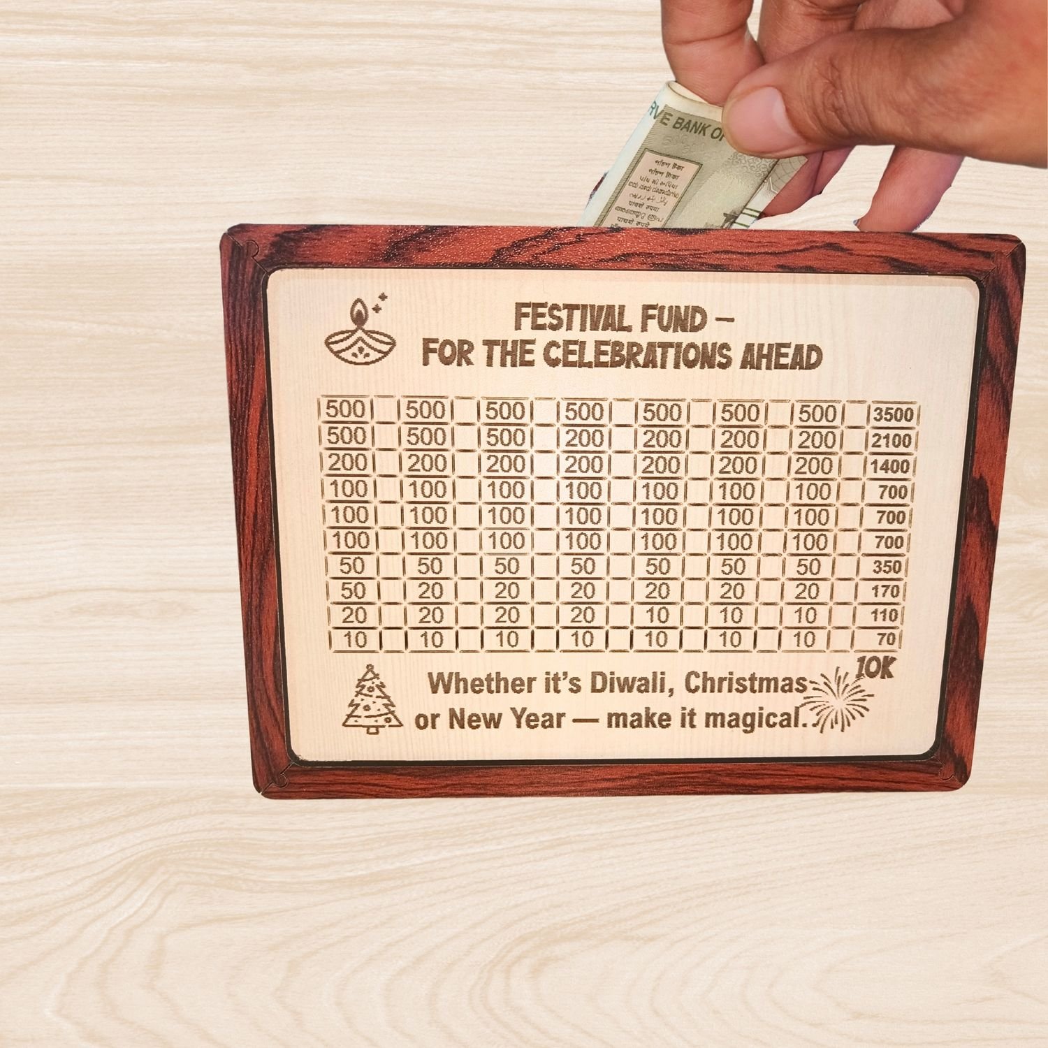 Festival Fund Money Saving Box (Beige)